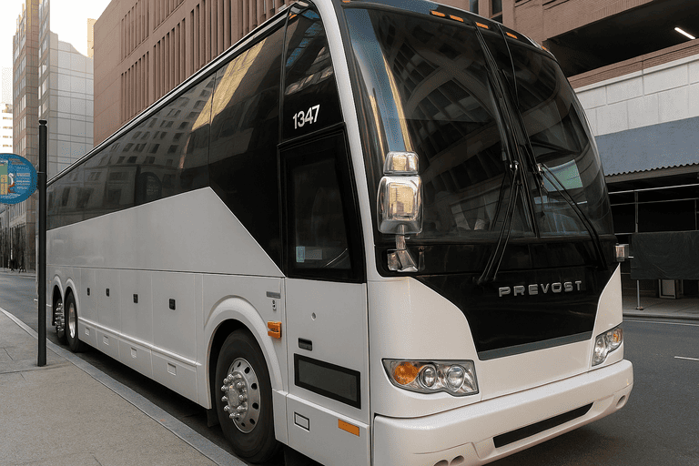 a Charter Bus Rental West Haven coach bus