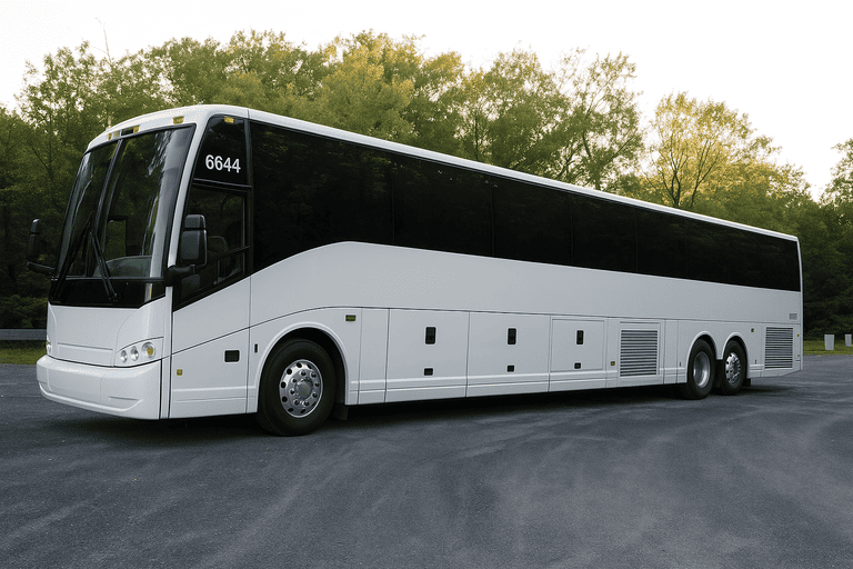 exterior of Charter Bus Rental West Haven coach bus