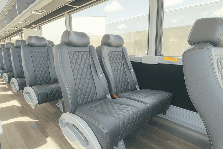 interior of Charter Bus Rental West Haven charter bus